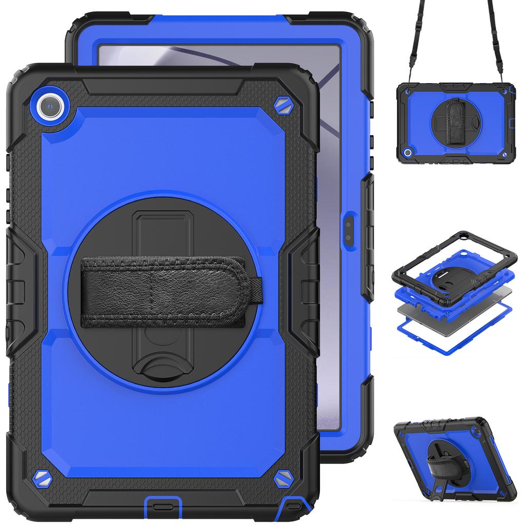 Heavy Duty Armor Rugged Tablet Case for Samsung Galaxy Tab A9 8.7inch 2023 SM-X110/X115/X117 with Pen Holder Hand Strap