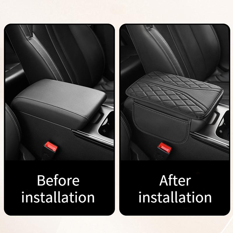 1pc Car Armrest Cushion with Side Storage Pocket, Fit Vehicle Interior Accessory, Vehicle Storage Solution | Stylish Armrest Cushion