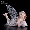 European Violin Angel Resin Craft Flower Fairy Ornaments Creative Children's Room Decor Girl's Birthday Gift Home Accessories