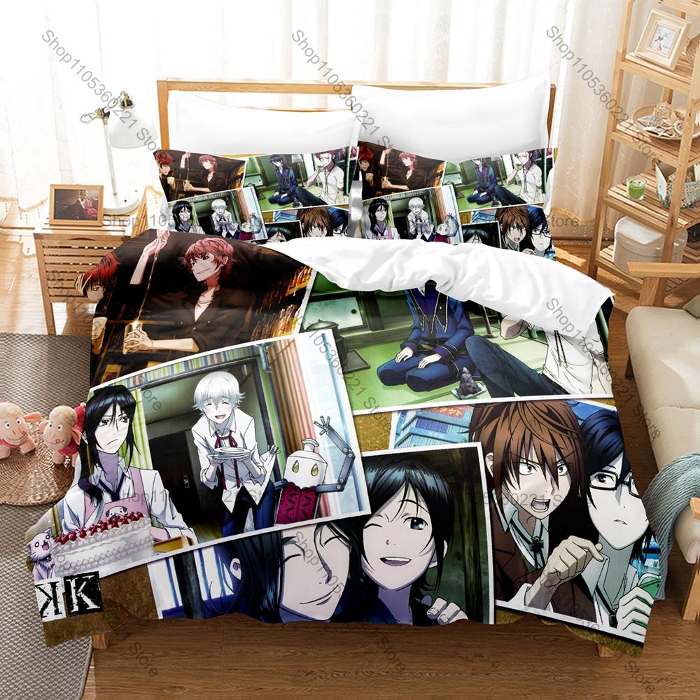 Cool Mikoto Suoh Flame Homra Group Character Collage Poster Duvet Cover Set For K Project Anime Collectors