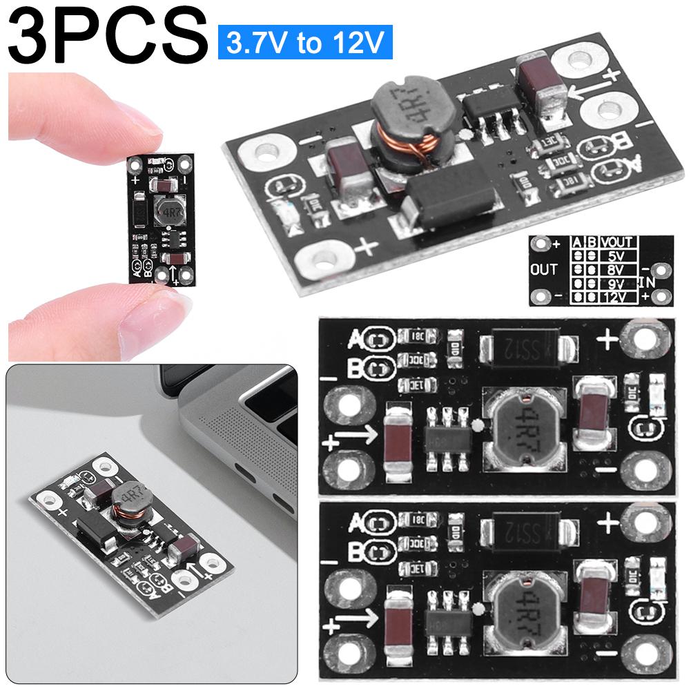 

DC Step Up Module Lithium Battery Boost 3.7V To 12V Mini DC Boost Converter Board Output 5V/8V/9V/12V Voltage Regulator