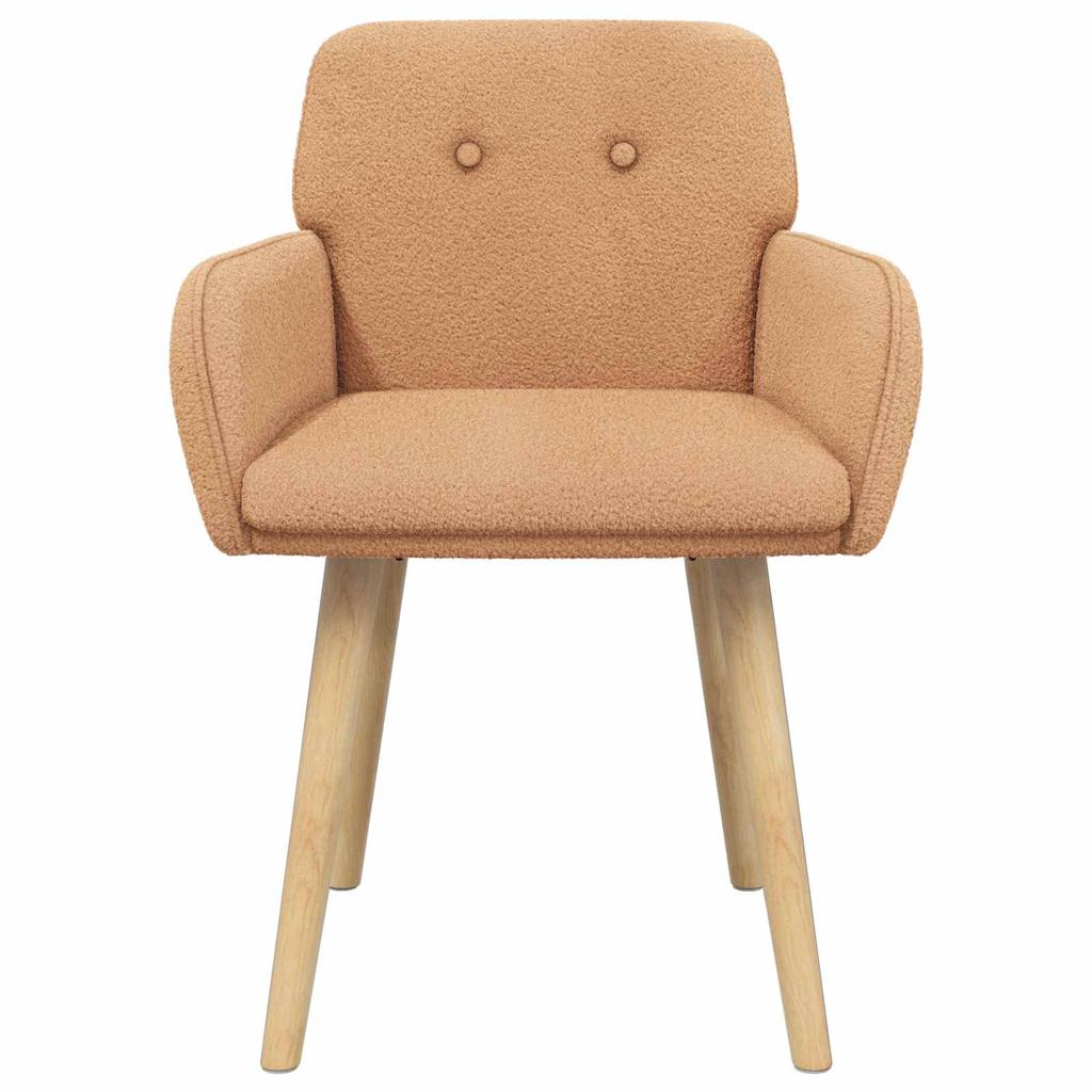 Dining Chairs 2 Pcs Boucle Beige 59 X 57 X 85 Cm