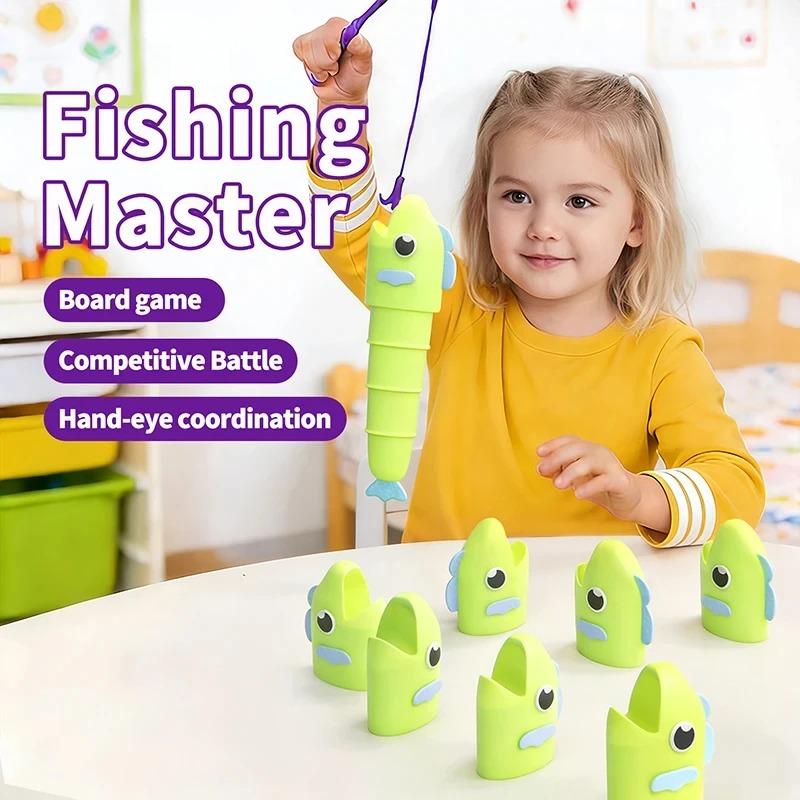 8 Fish, 2 Rods Fishing Master Game Fun & Stress Relief Game Fishing Battle Game Family Multiplayer Interaction Game Party Social Creative Table Toy