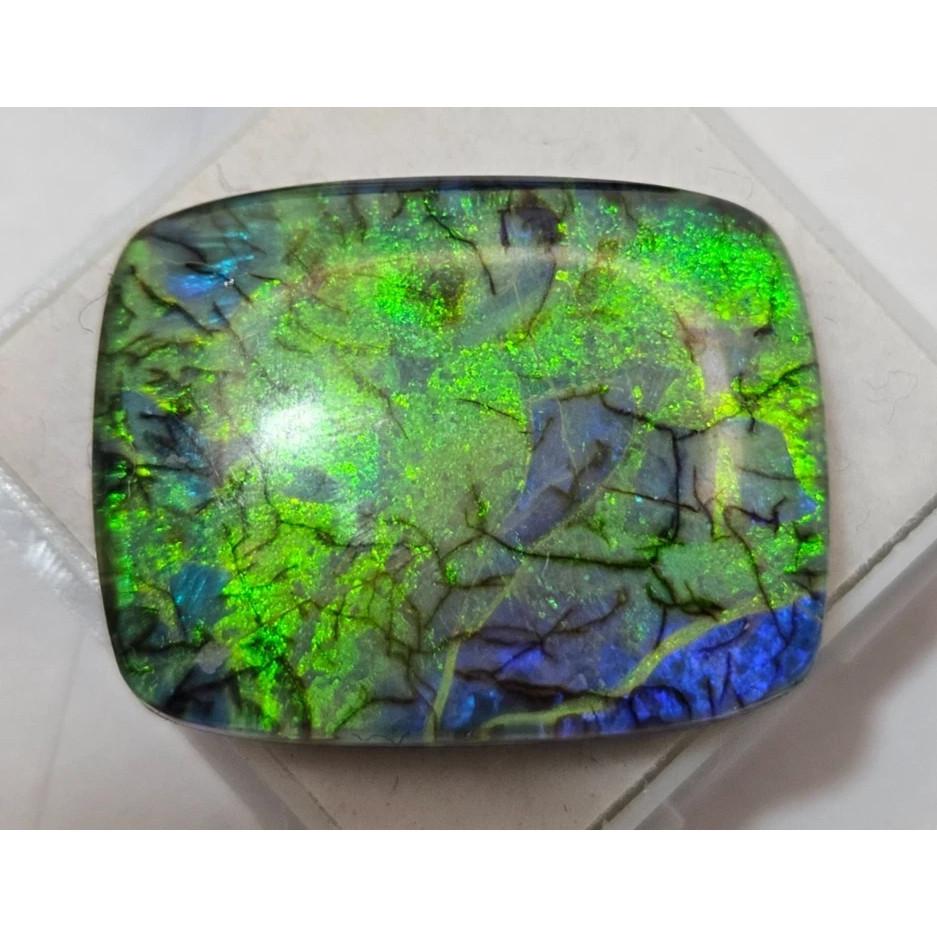 Fabulous Natural Doublet Opal 23-24 Ct Cushion Cut Certified Loose Gemstone