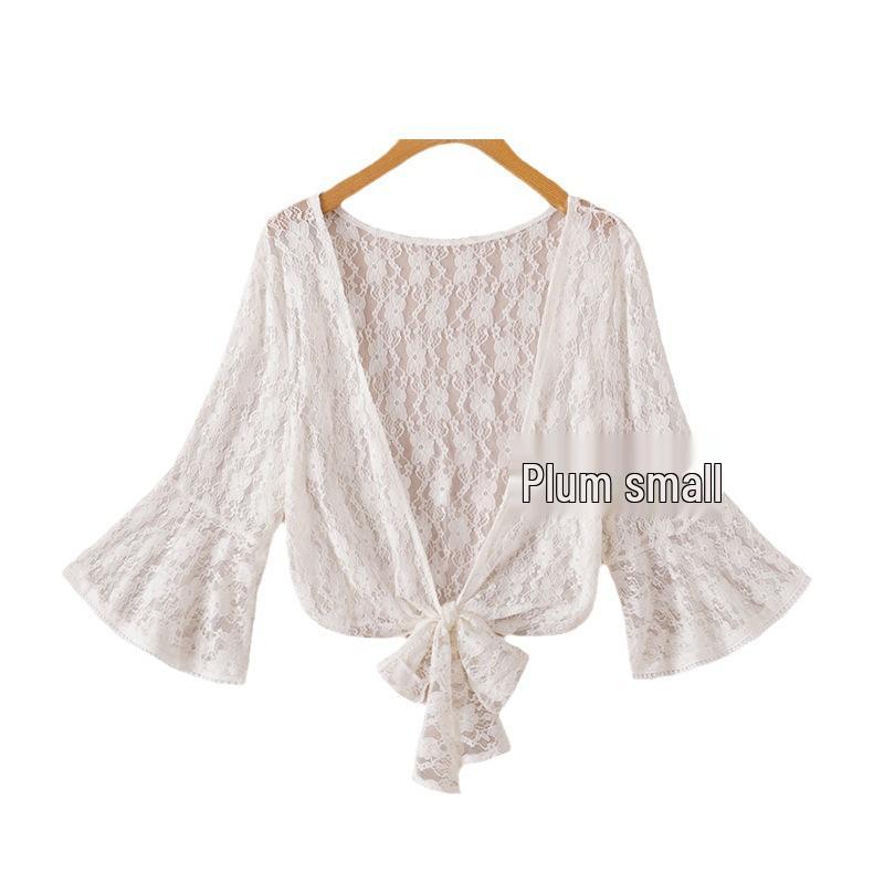 2025 Women's Summer Sun Protection Chiffon Shawl Jacket - Versatile Short Sleeve Cardigan
