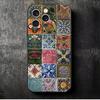 Italian Sicilian Style Floral Pattern Soft Phone Case for iPhone 16 16E 17 Air 15 Pro Max 14 Plus 13 Mini 11 12 7 Black Cover Ba