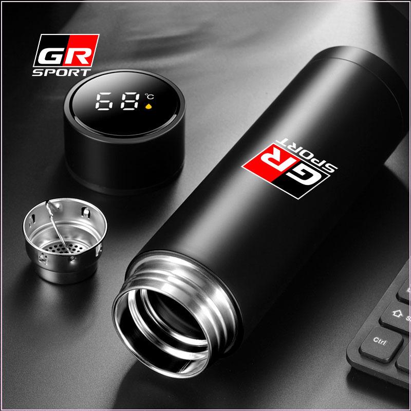 500ml High Smart Insulated Cup Portable Insulated Cupup Temperature Display Cup for TRD Toyota GR Corolla Rav4 Auris Camry Yaris Accessories