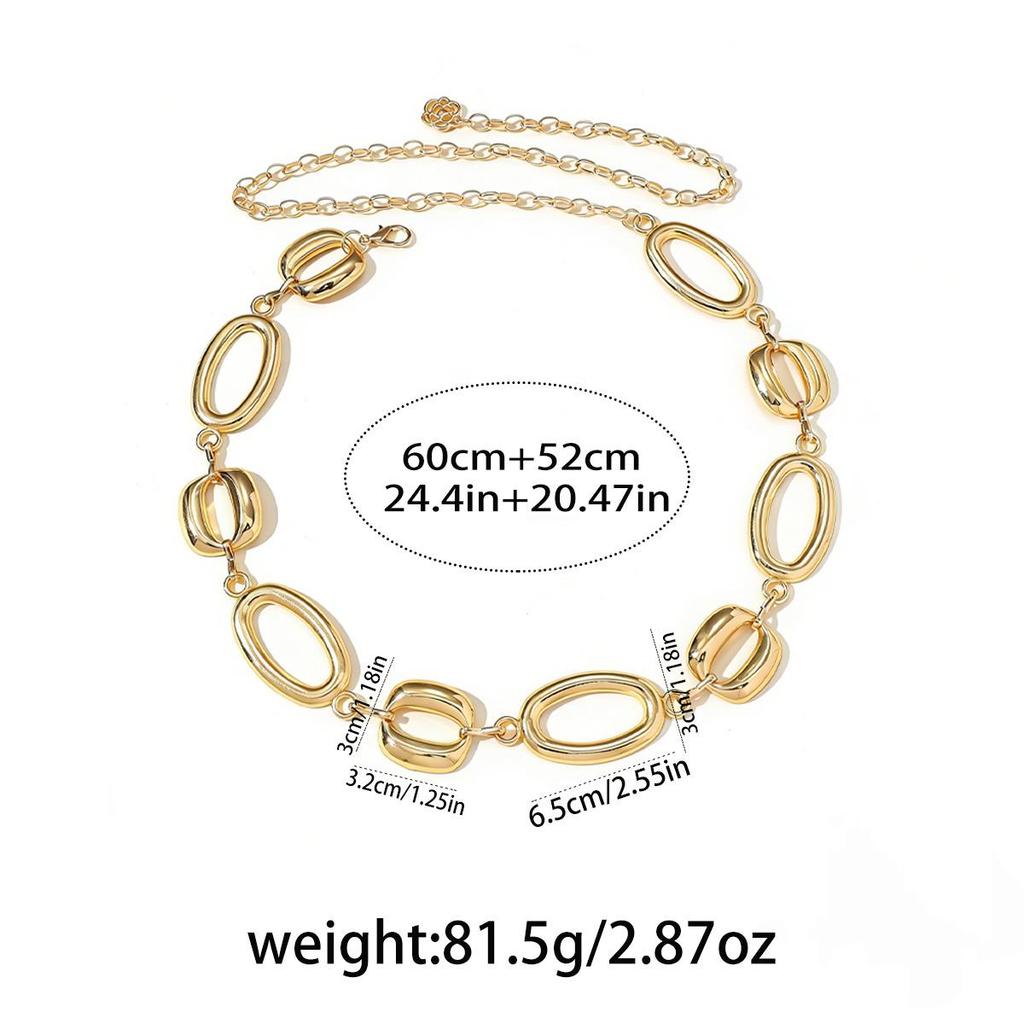 Bohemian Retro Metal Waist Chain for Women - Ethnic Style Body Jewelry