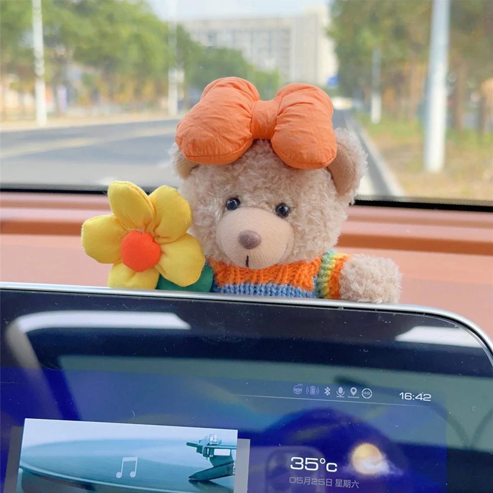 Auto-Innenausstattung, Armaturenbrett-Ornamente, Plüschbär, Auto-Mittelkonsolen-Ornamente, Dekoration, Autozubehör für Zuhause und das Büro, Geschenke