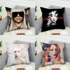 Θήκη Μαξιλαριού Lady Gaga Για Αυτοκίνητο Καναπέ Διακοσμητικό Σπιτι Διπλής Όψης Εκτύπωση Βελούδινο Τετράγωνο Ρίχτο Μαξιλάρι Κάλυμμα