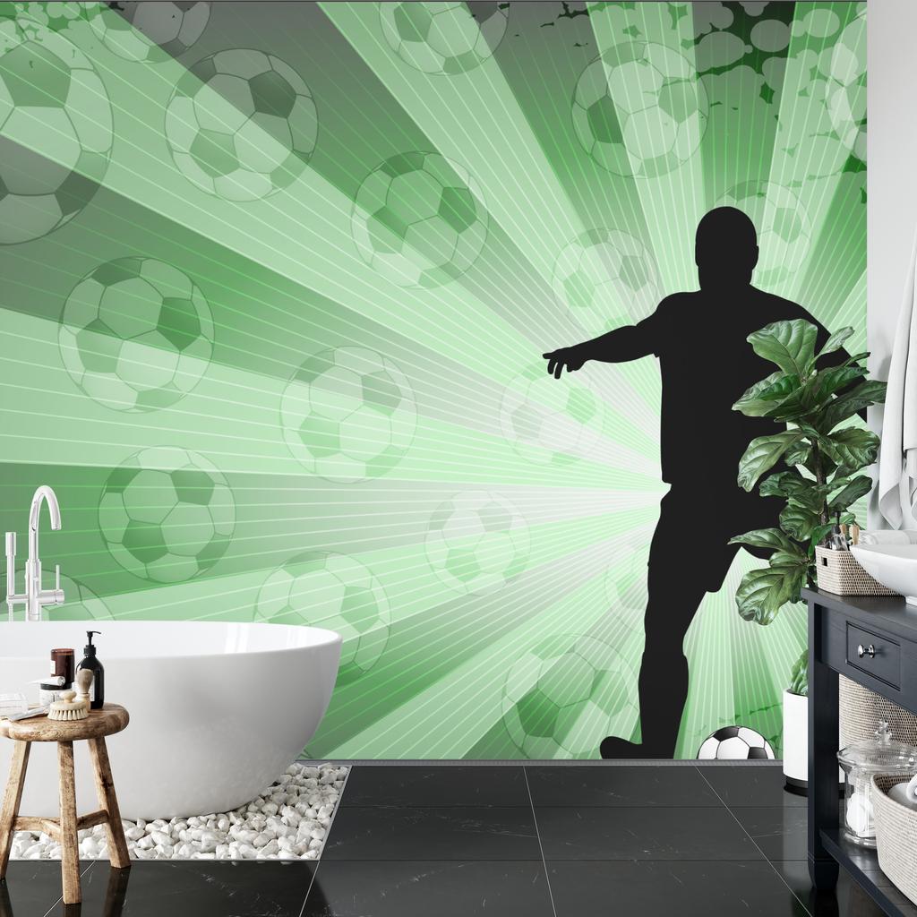 Photomural Football Player Silhouette Structural Vinyl 312x219