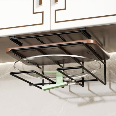 Chopping Board Rack Under-Cabinet Cutting Board Holder Strong Load-bearing Easy To Install Heavy-Duty Cutting Board Hanging Rack