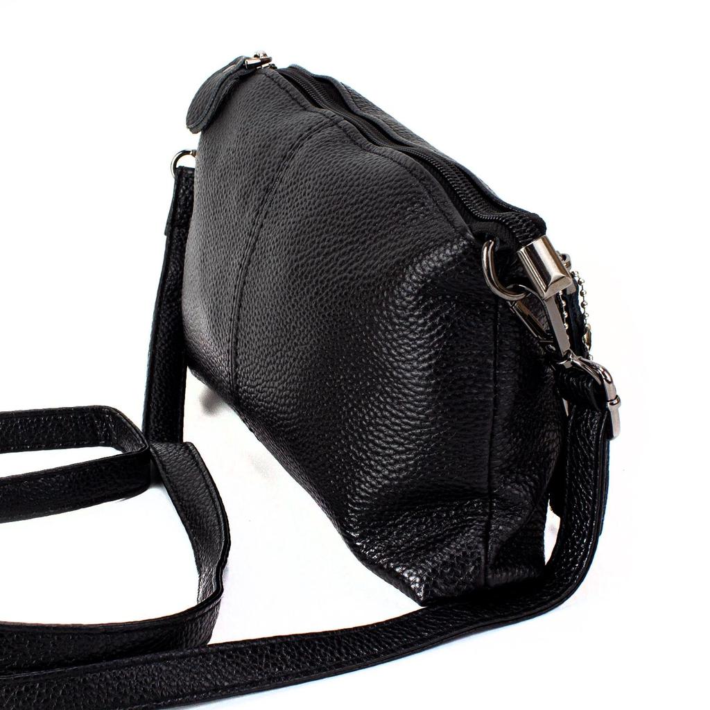 Women's Small Leather Crossbody Bag Corze GL103, Black