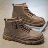 Men's High-Top Work Boots: Autumn Leather, Non-Slip, Wear-Resistant, Casual Short Boots