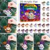 2025 Halloween Ghost Advent Calendar 2D Acrylic Cartoon Ghost Ornament Set 24 Days Cute Ghost Countdown Decoration for Home Parties