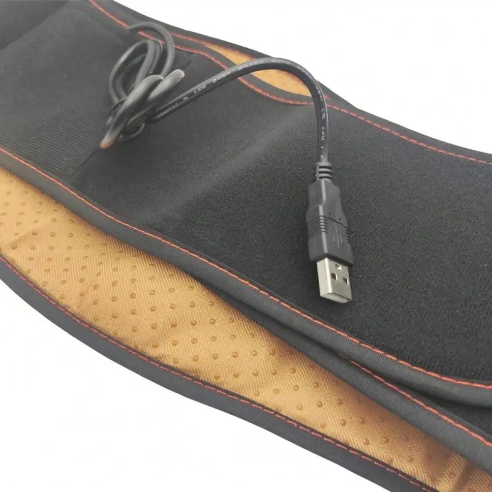USB Elektrische Tropische Riem Voor Vrouwen En Mannen, Verwarmde Taille Ondersteuningsbanden, Warm Velours Thermisch Kussen