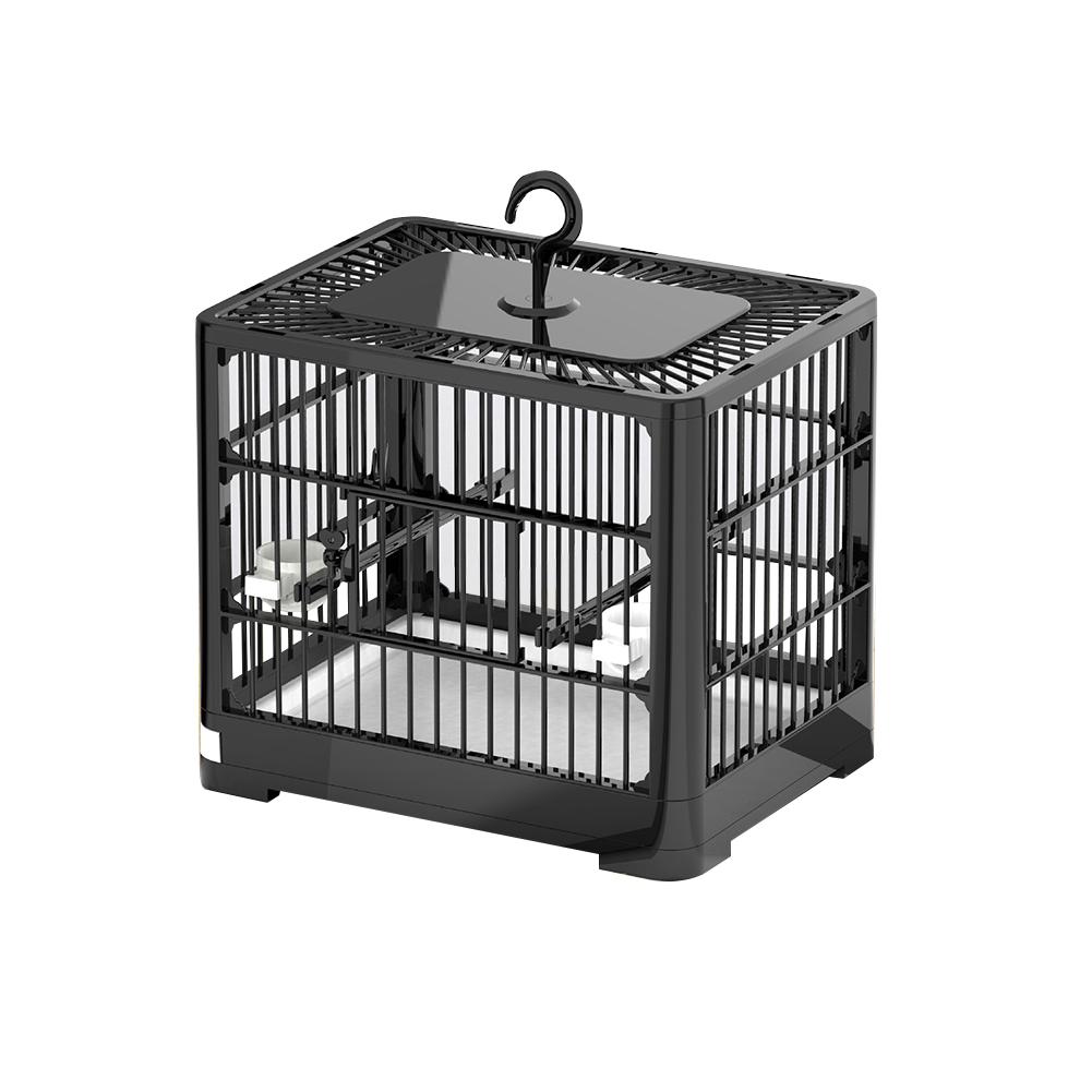 Bird Travel Carrier Cage With Handle 2 Perch 2 Food Cup And Container Portable Lightweight Travel Bird Cage For Cockatiels