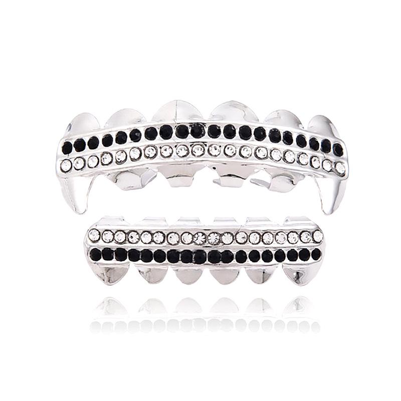 Farbige Diamant Hasenzähne Hip Hop Halloween Zahnspangen - Trendige Europäische & Amerikanische Mode Falsche Zähne Requisiten