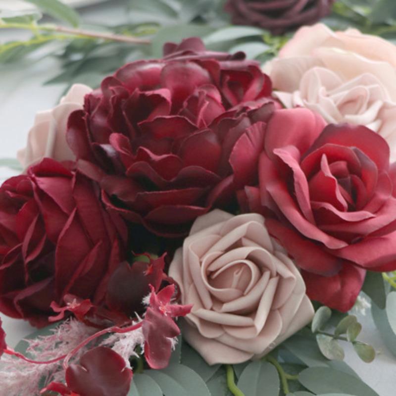 Wedding Table Simulation Flower Decoration 181x11cm Artificial Rose Table Long Vine Trailing Flower Arch DIY Party Backdrop Pops