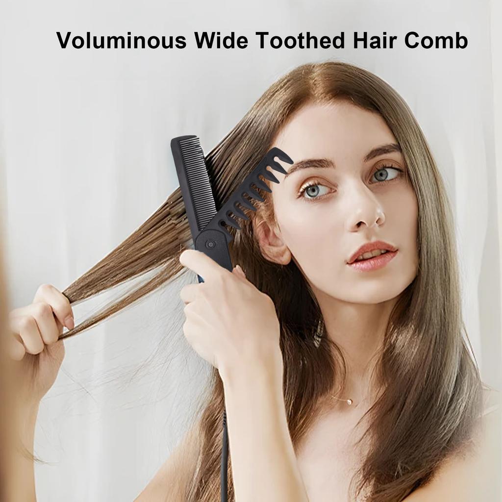 Texture Comb Foldable Voluminous Wide Toothed Hair Comb Multi Functional Styling Tool for Men Women 2 Pcs Folding Texture Comb