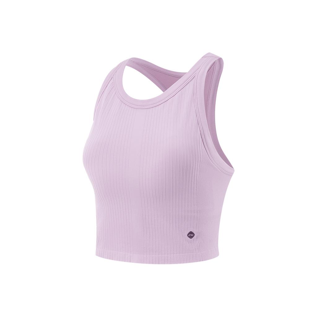 Li-Ning Fitness Series Sleeveless Compression Yoga Sports Tank Women Tops Twilight-Purple AUDV020-5