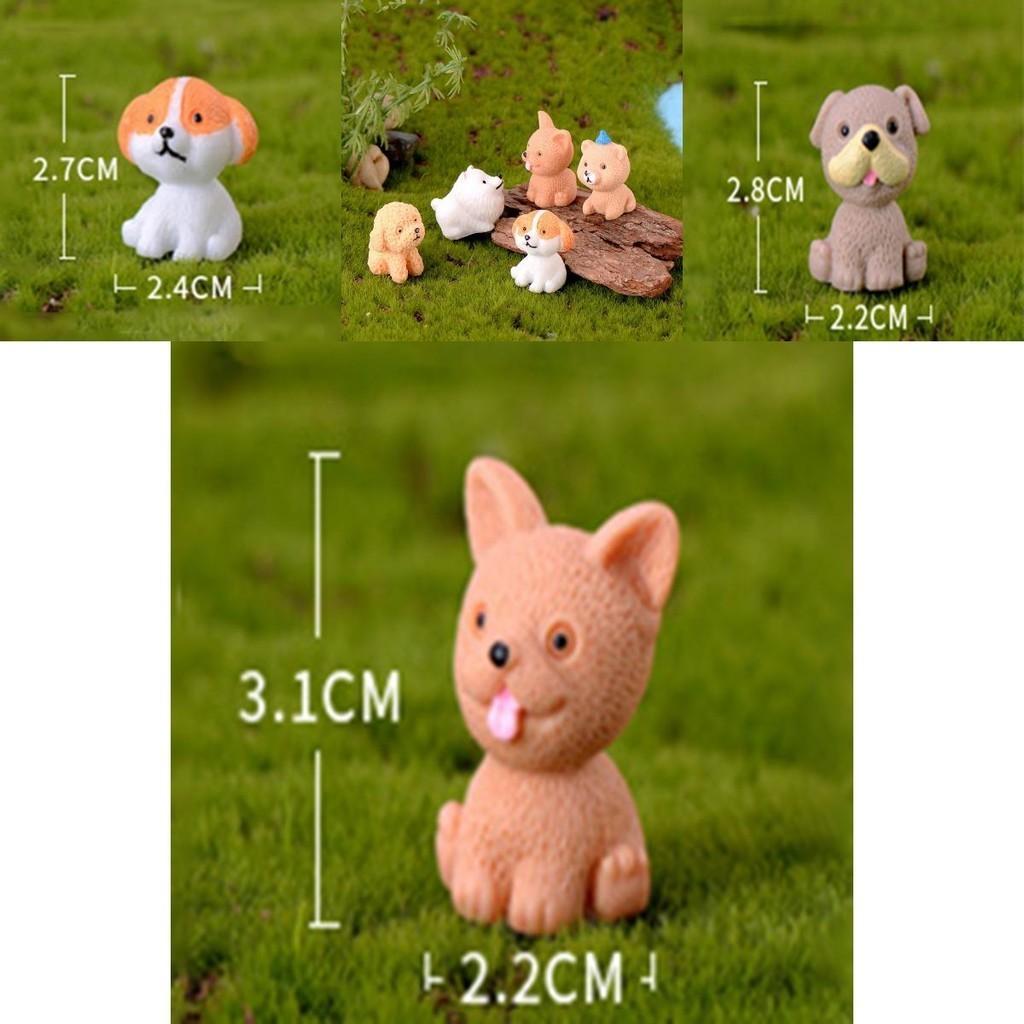 Entzückende Mini-Resin-Hundepuppen 12 Stil Ornamente Perfekt für bezaubernde Gartendekoration