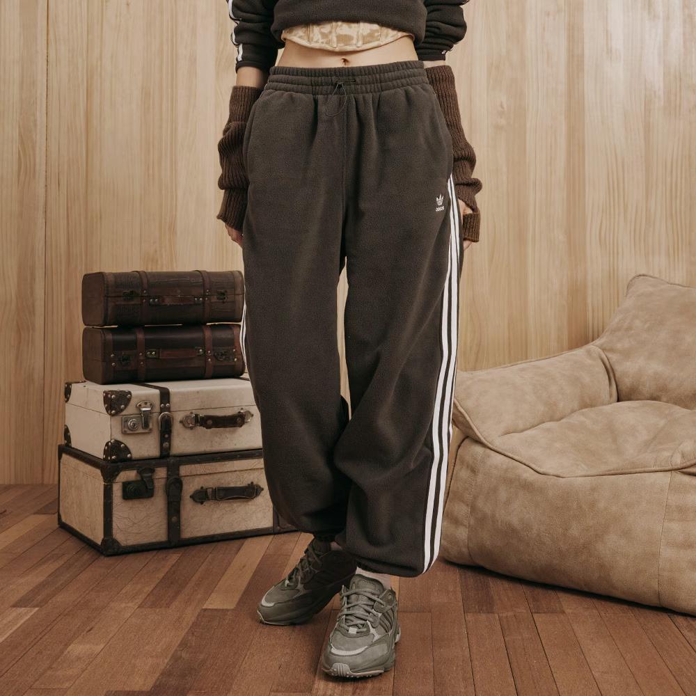 adidas Originals Adicolor Track Joggers Loose Soft Comfortable Fashion Retro Sports Knit Pants Women Bottoms Brown IY7835