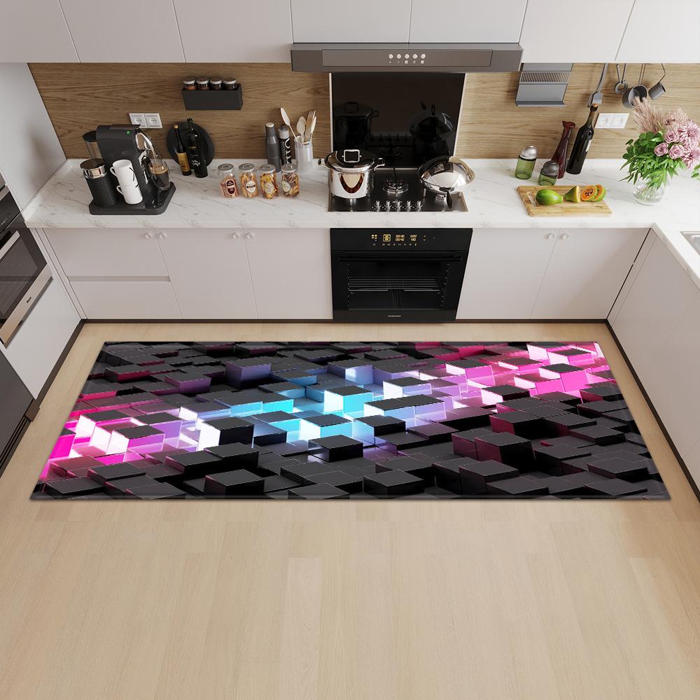 Entrance Door Mat Kitchen Bedroom Carpet Non-slip Floor Corridor Balcony Carpet Modern Pattern Floor Mat Can Be Customized