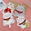 Coral fleece new lucky cat hand towel soft and absorbent cute embroidery can hang rag quick dry hand towel