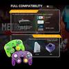 FIOTOK GameCube Controller Classic Wired Controller for Wii Nintendo Gamecube (Clear Purple & Clear Green - 2 Pack)