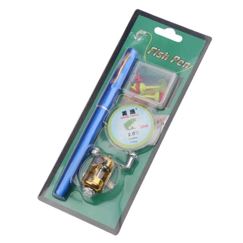 Compacts Mini Pocket Fishing Rod Telescopic Pen Shaped Fishing Rod Collapsible Fishing Rod for Salt/Freshwater Fishing