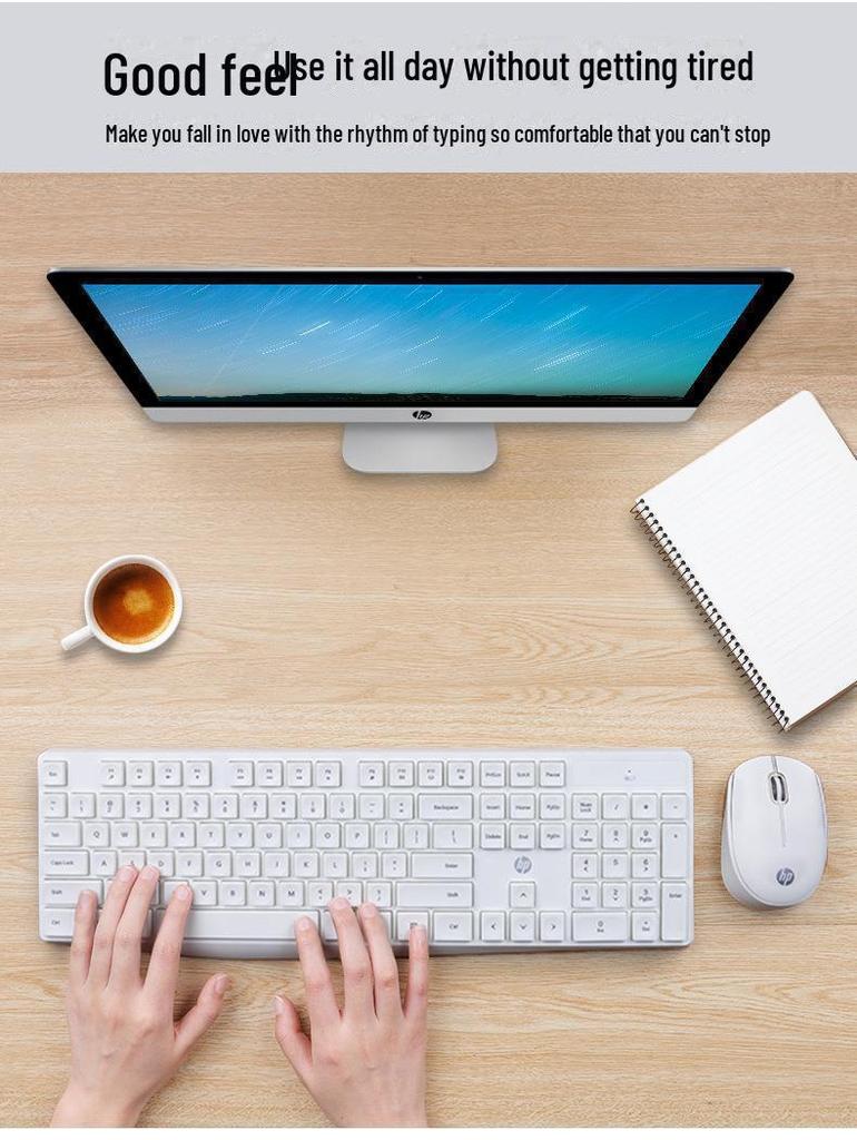 HP CS10 Wireless Keyboard & Mouse Set for Office and Home Use