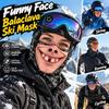 3D Printed Funny Realistic Face Ski Mask Windproof Ski Mask Warm Novelty Face Cover  Cosplay