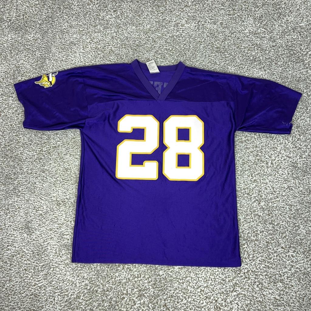 Minnesota Vikings Camiseta Hombre Talla Grande Morada NFL Fútbol Adrian Peterson 28 Deporte
