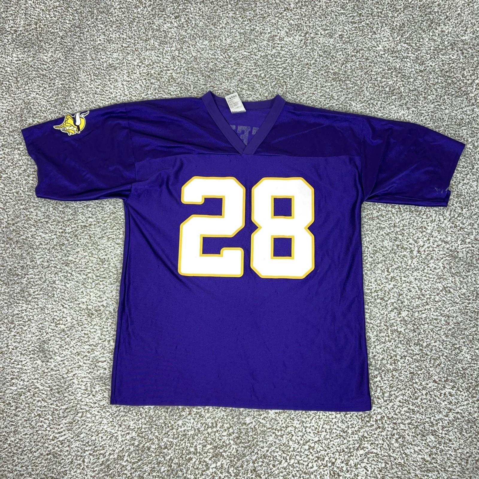 Minnesota Vikings Jersey Mens Large Purple NFL Football Adrian Peterson 28 Sport S