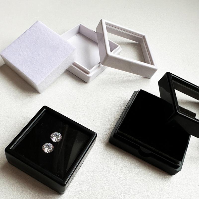10 ks Organizér na diamantové šperky Krabička na balení drahokamů Krabička na diamantový prsten Šperkovnice 2 cm Drahokam Zirkon Dárková vitrína