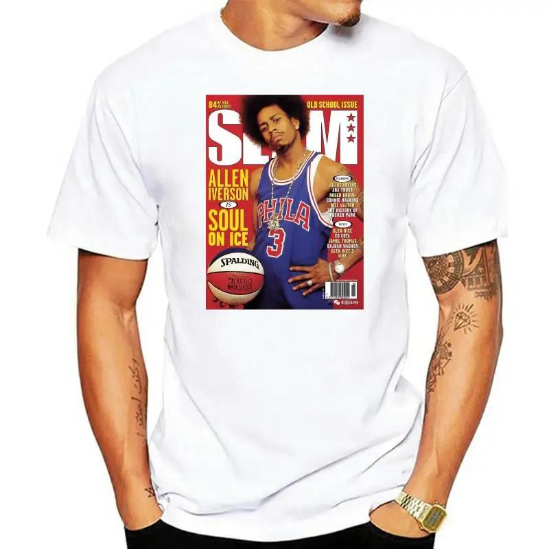 Унисекс рубашка Allen Полный размер Iverson Slam Cover Футболка для фанатов графические футболки мужская одежда S разноцветный