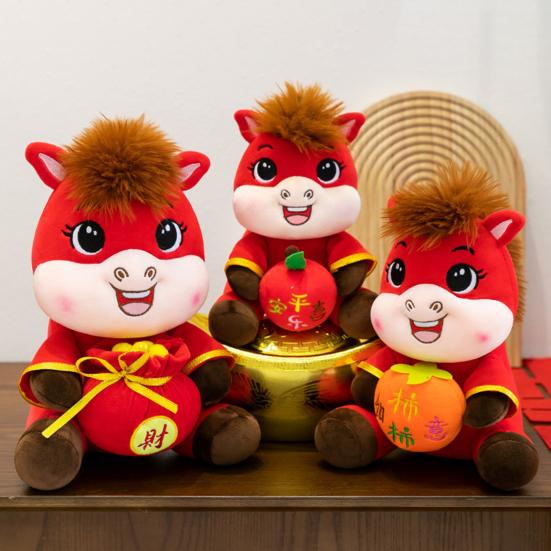 2026 Year of The Horse Stuffed Animal Plush Toy Chinese New Year Zodiac Horse