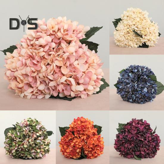 Flori artificiale Full Hortensia DIY Faux Flower Matase Reutilizabila Fals Floral Plant