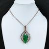 Faceted Zambian Emerald Pendant Copper Wire Wrapped Pendant Copper Jewelry Gemstone Pendant Wire Wrap Jewelry Handmade Pendant Gift For Wife