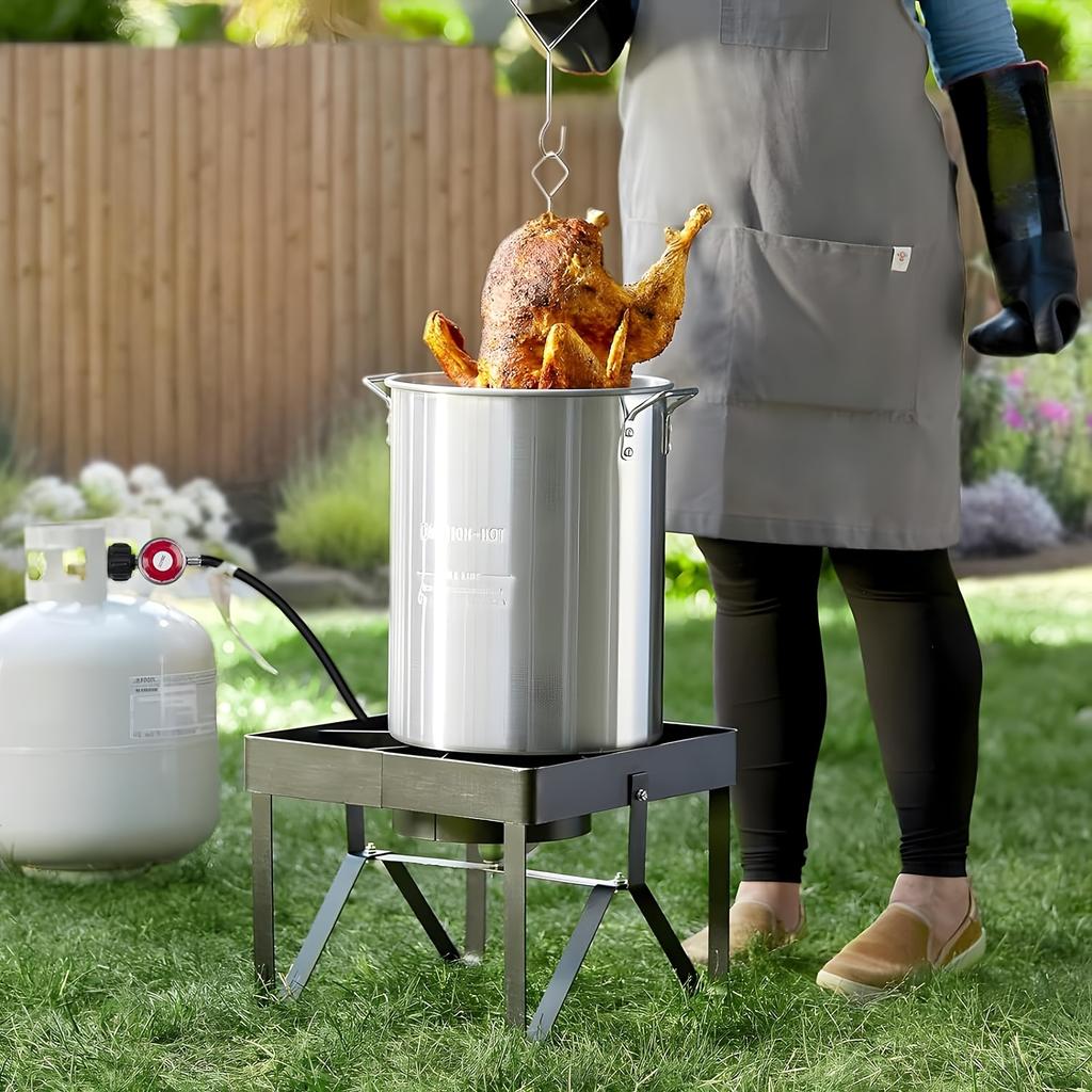 4FT Adjustable Propane Regulator with Hose - 0-20 PSI High Pressure Gas Grill Hose Replacement Kit with Control Valve for Turkey Fryers, Stoves &
