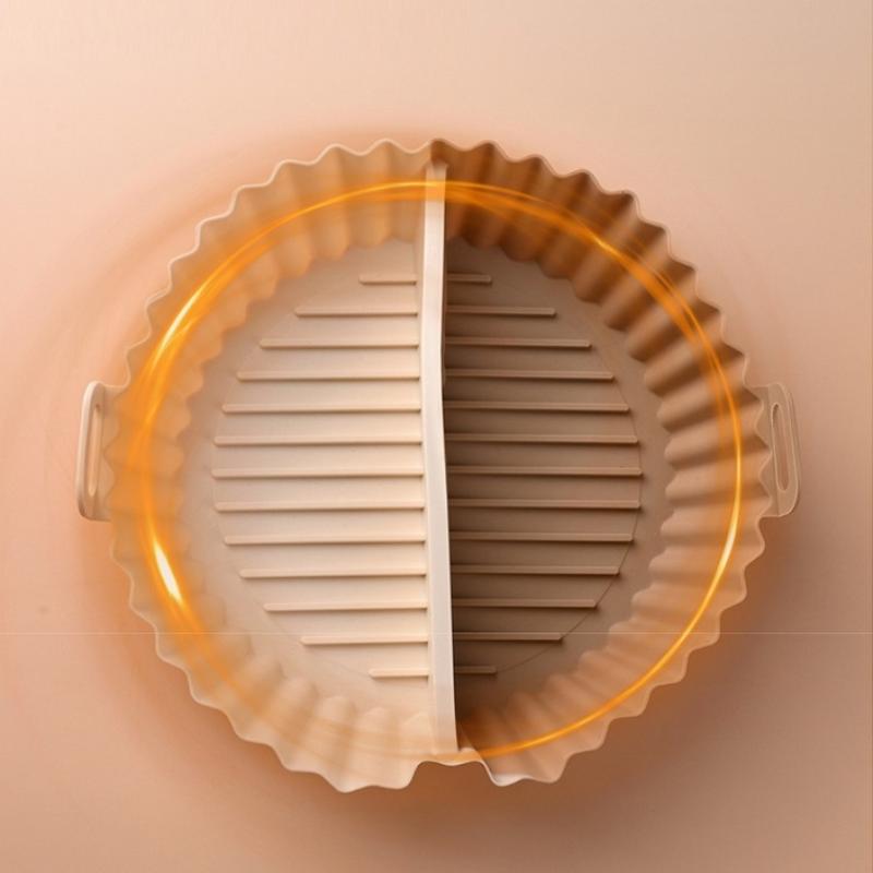 Multifunktionell silikonform för airfryer Högtemperatur bakform Bakning delikatesser Tvådelad avdelning