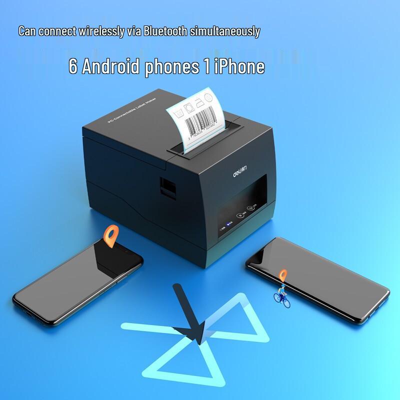 Deli DL-886BW(NEW) 80mm Bluetooth Thermal Label & Receipt Printer CN plug (adapter included)