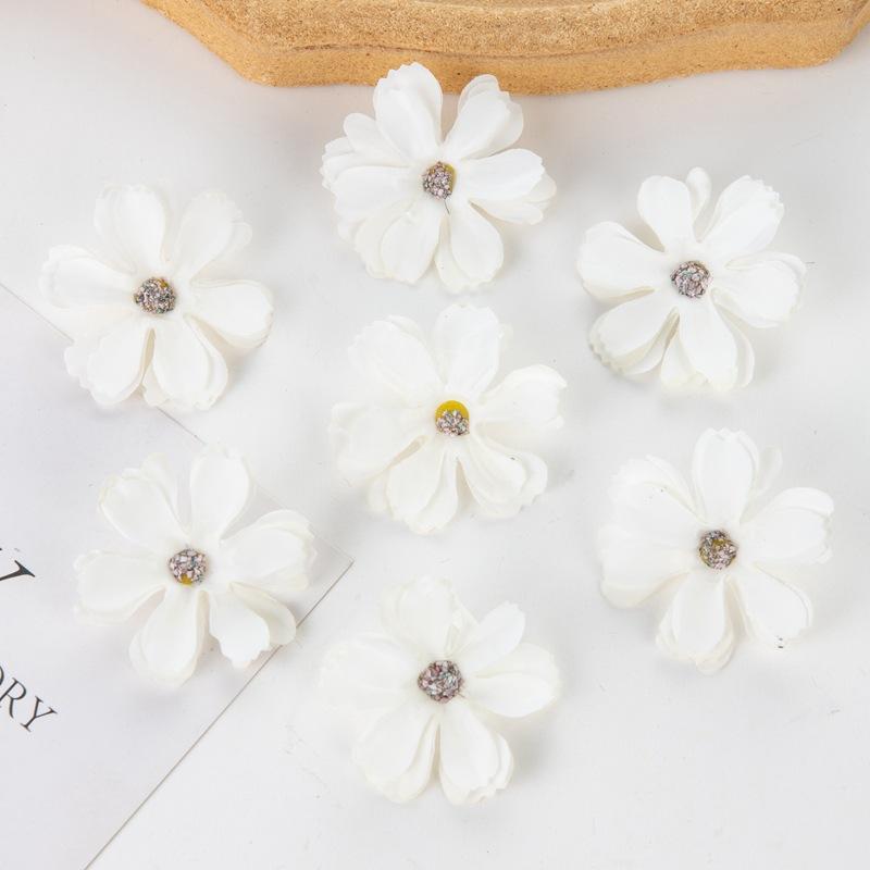 Simulation Star Language Flowers Diameter About 4.5cm Daisy Ethnic Headdress DIY Handmade Gift Box Candy Box Decorative Flowers Elegance Fake Flowers