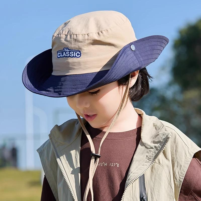 Western Cowboy Children'S Bucket Hat Boys Fashion Sun Hat Outdoor Climbing Hat Uv Protection Basin Hat