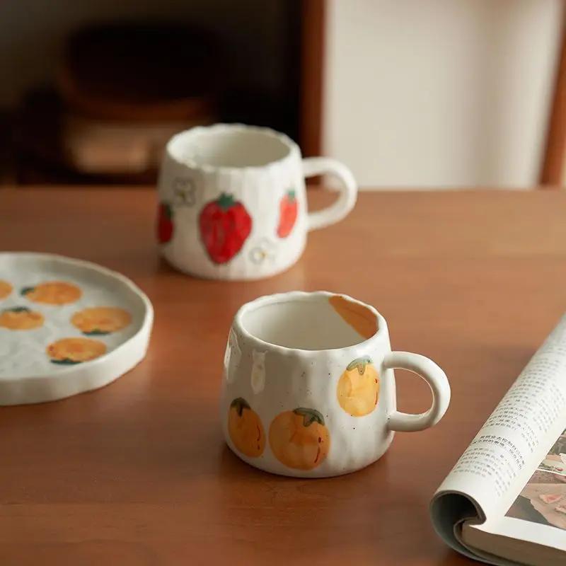 Cute Cartoon Mug Ceramic Coffee Milk Cup High Temperature Resistant Girl Breakfast Mug Delicate And Beautiful Water Cup