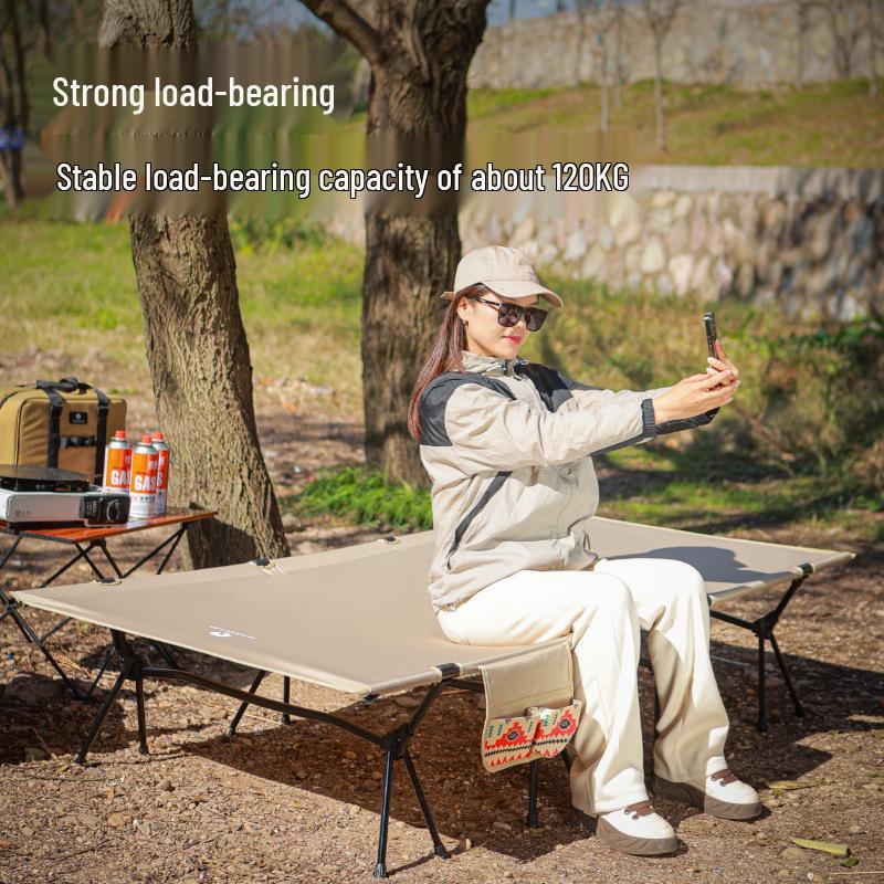 Ultra-Lightweight Folding Aluminum Camping Bed – Extra Wide for Tents & Outdoor Adventures