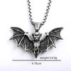 Unisex Stainless Steel Bat Pendant Necklace - Punk Halloween Gift