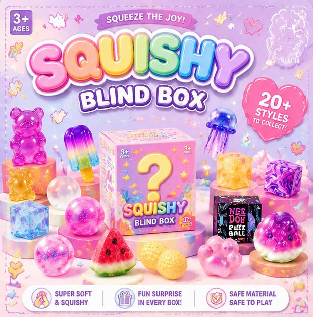 Surprise Blind Box Needoh Squishy Cube Stress Relief Squeeze Toy Adhd Sensory Anti Anxiety Novelty Gift For Adults Kids
