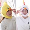 Novelty Funny Cartoon Chicken Animal Plush Hat Stuffed Toy Full Headgear Cap Cosplay Costume Festival Party Photo Props